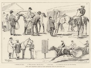 Carreras de Pony y Galloway en el Club Ranelagh el día de la carrera de botes de William Barnes Wollen